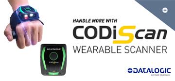 CODiScan: Il più avanzato scanner indossabile Bluetooth per i settori di trasporti e logistica, vendita al dettaglio e produzione