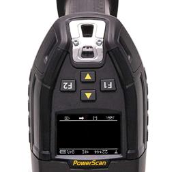 PowerScan 9600 DPX, Cordless Model, Front Facing, Face Down with Display