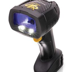 PowerScan 9600 DPX, Cordless Model, Left Facing with Blue Lights
