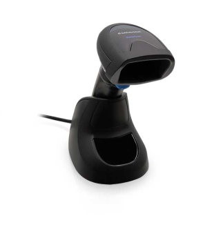 QuickScan QD2500, Black, right facing in stand