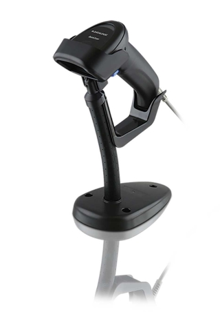 QuickScan QD2200, in Collapsible Stand, Left Facing, Upright