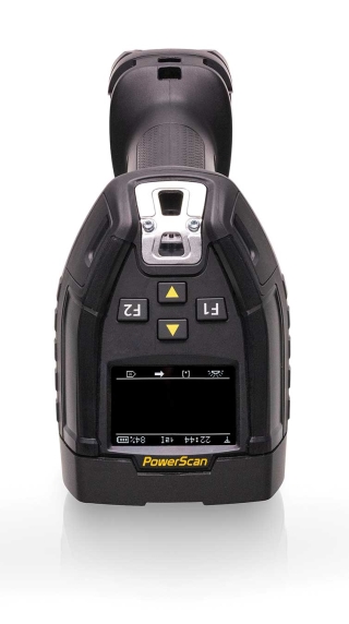 PowerScan 9600 DPX, Cordless Model, Front Facing, Face Down with Display