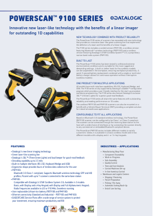 PowerScan 9100 Series - Handheld Barcode Scanners - Datalogic